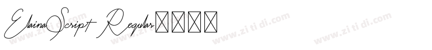 ElainaScript Regular字体转换